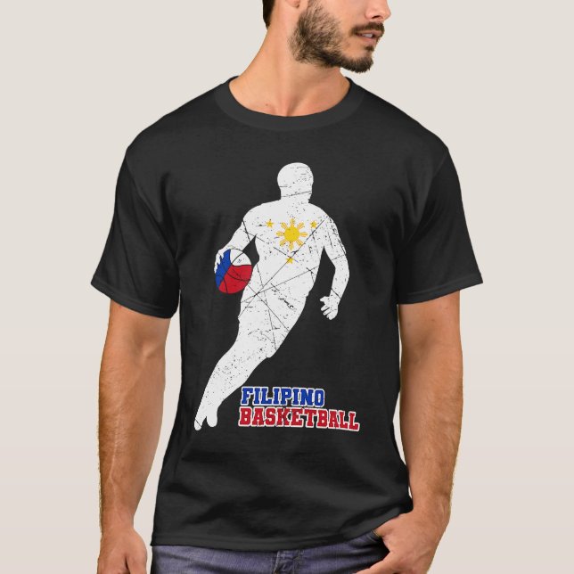 Philippines Filipino Sport Basketball Basket Ball  T Shirt (Framsida)