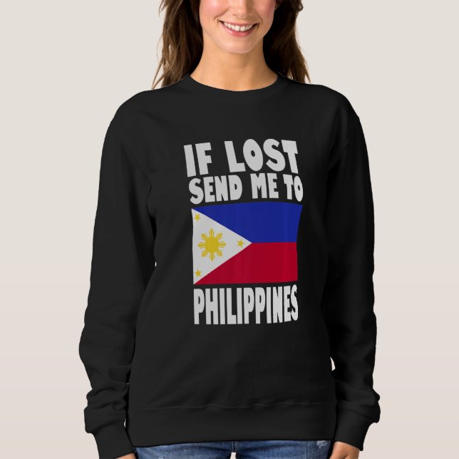 Philippines Flag Design  If lost send me to Philip T Shirt (Framsida)