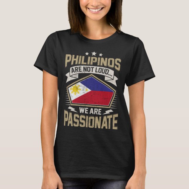 Philippines Flag Passionate Philipinos Girls & Wom T Shirt (Framsida)