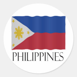 Philippines flag runt klistermärke