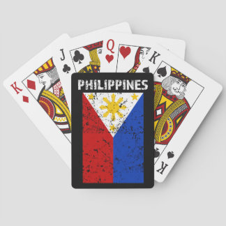 Philippines flagga - bekymrade leka kort spel kort