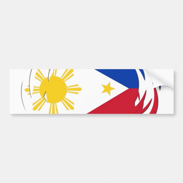Philippines flagga bildekal (Framsidan)