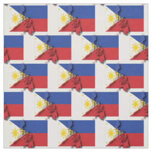 PHILIPPINES Flagga Filipino Karta disline Tyg