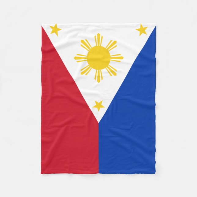 Philippines flagga fleecefilt (Framsidan)