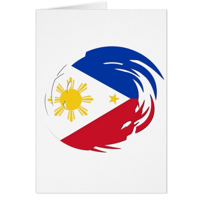 Philippines flagga hälsningskort (Framsidan)