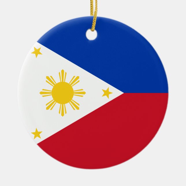 Philippines flagga julgransprydnad keramik (Framsidan)