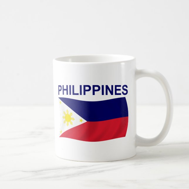 Philippines flagga kaffemugg (Höger)