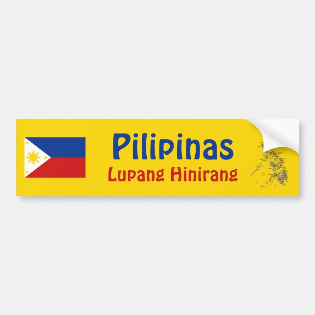 Philippines flagga + Kartabildekal Bildekal (Framsidan)
