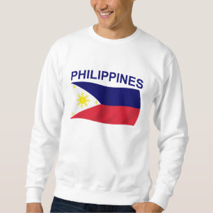 Philippines flagga lång ärmad tröja