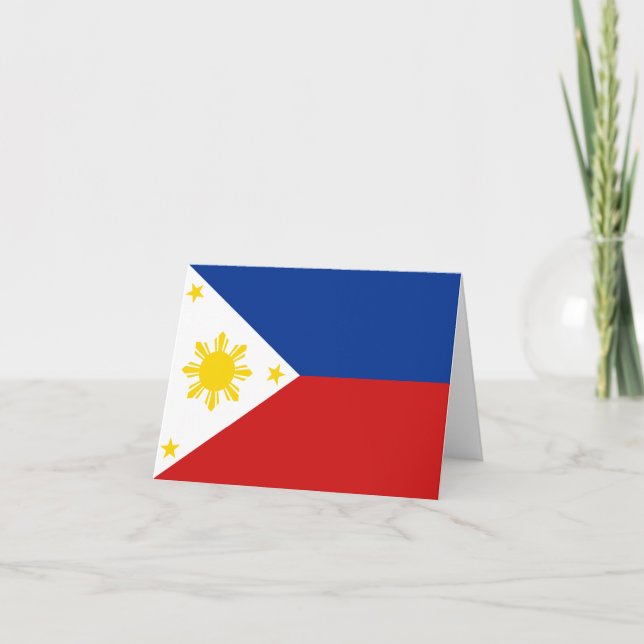 Philippines flagga Notecard Kort (Framsida)