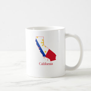 Philippines flagga över Kalifornien den statliga Kaffemugg