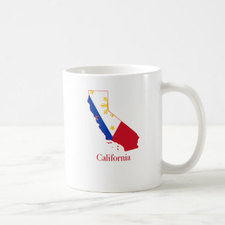 Philippines flagga över Kalifornien den statliga Kaffemugg