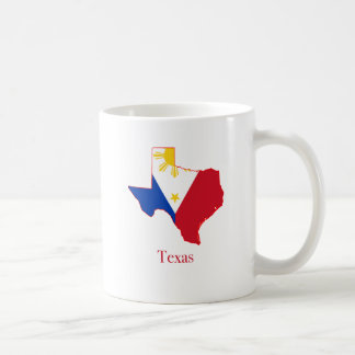 Philippines flagga över Texas den statliga kartan Kaffemugg