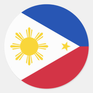 Philippines flagga runt klistermärke