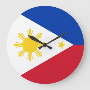Philippines flagga stor klocka