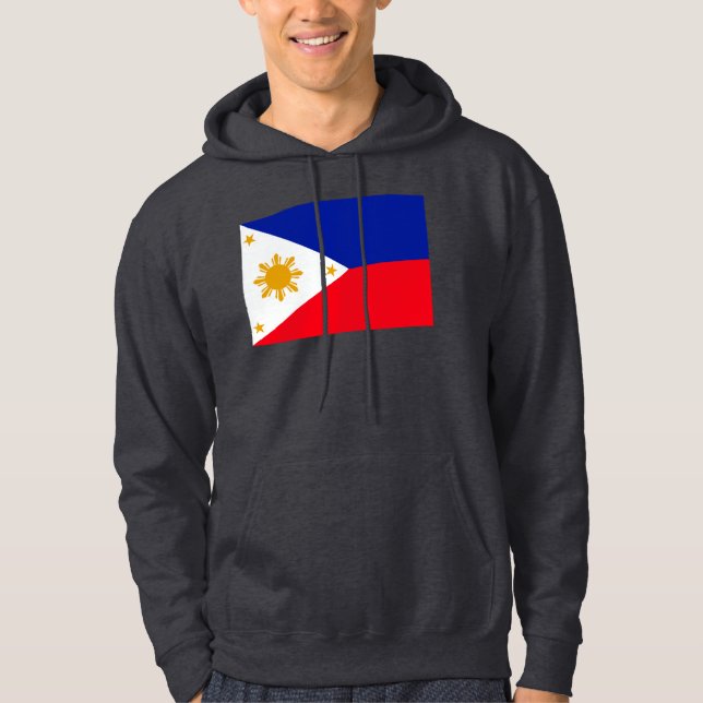 Philippines flagga sweatshirt med luva (Framsida)