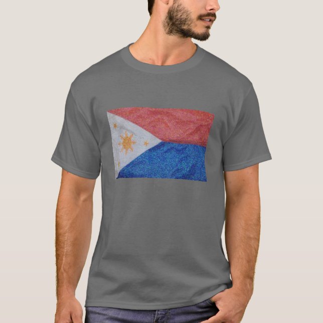 Philippines flagga tee shirt (Framsida)