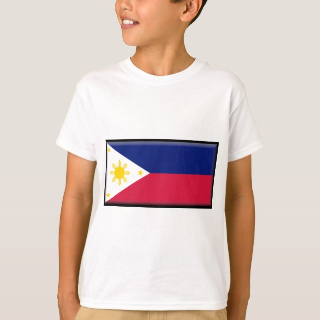 Philippines flagga tee shirt (Framsida)