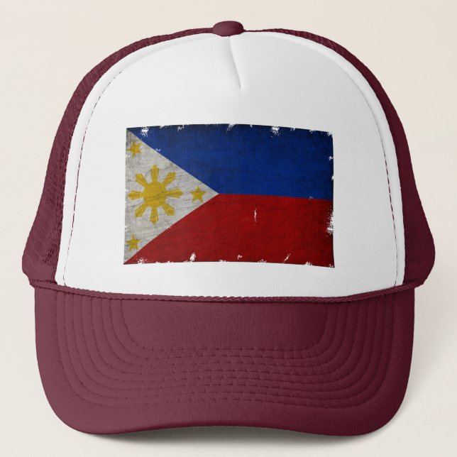 PHILIPPINES FLAGGA VINTAGE SOUVENIR GIFT TRUCKER H KEPS (Framsida)