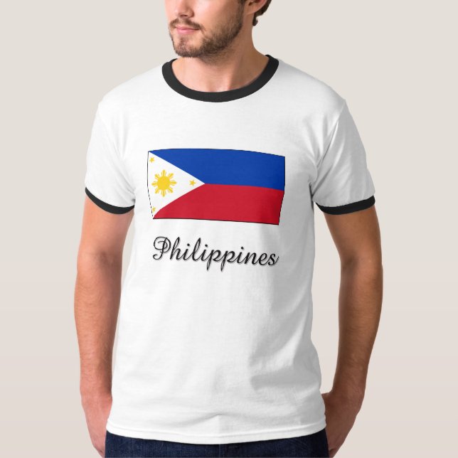 Philippines flaggadesign t shirt (Framsida)