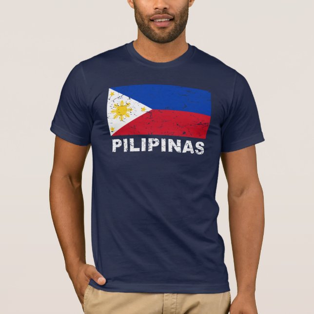 Philippines flaggavintage tee shirt (Framsida)