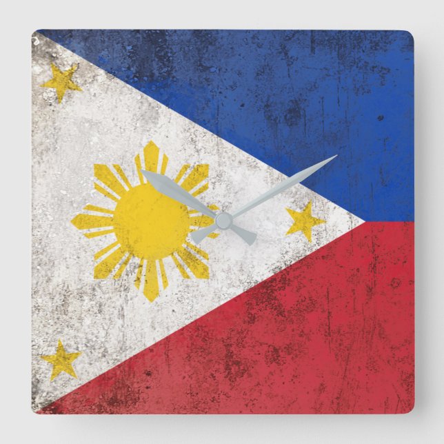 Philippines Fyrkantig Klocka (Framsida)