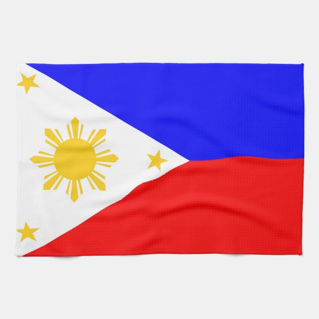 philippines land flagga towel kökshandduk (Horisontell)