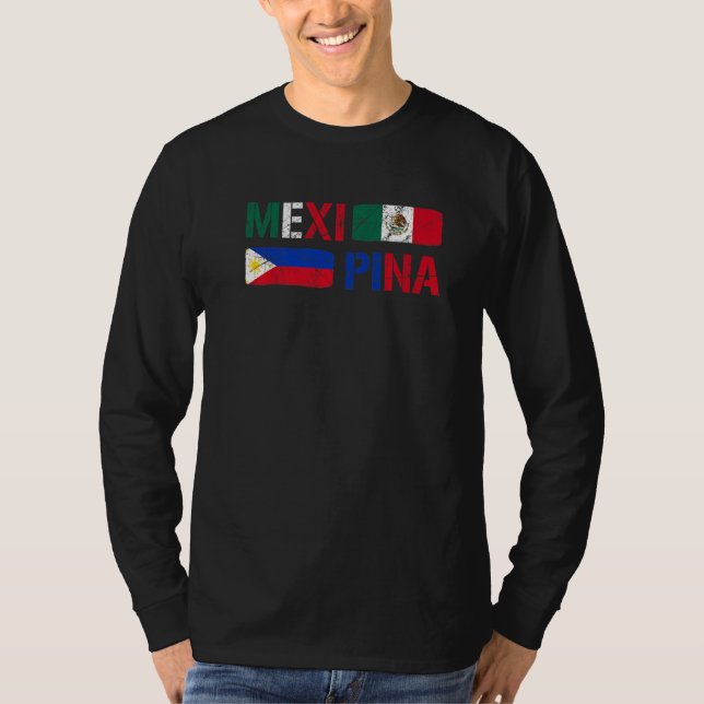 Philippines Mexico Filipina Proud Mexipina Mexican T Shirt (Framsida)