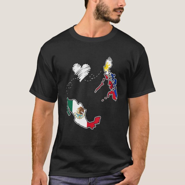 Philippines Mexico Filipino Proud Mexipino Mexican T Shirt (Framsida)