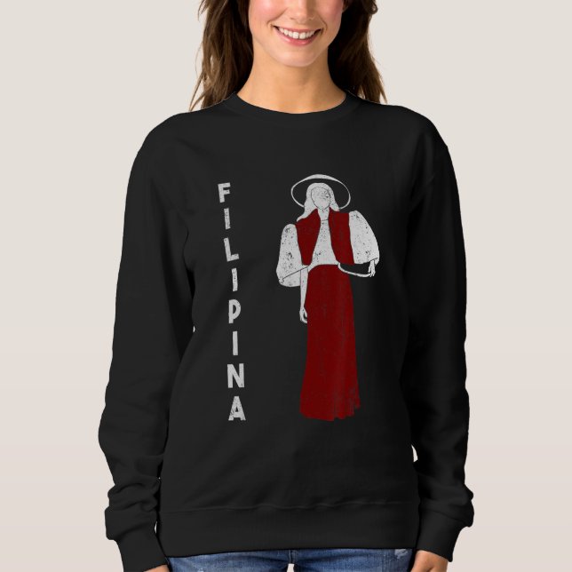 Philippines Pinay Filipina Filipiniana Proud Woman T Shirt (Framsida)