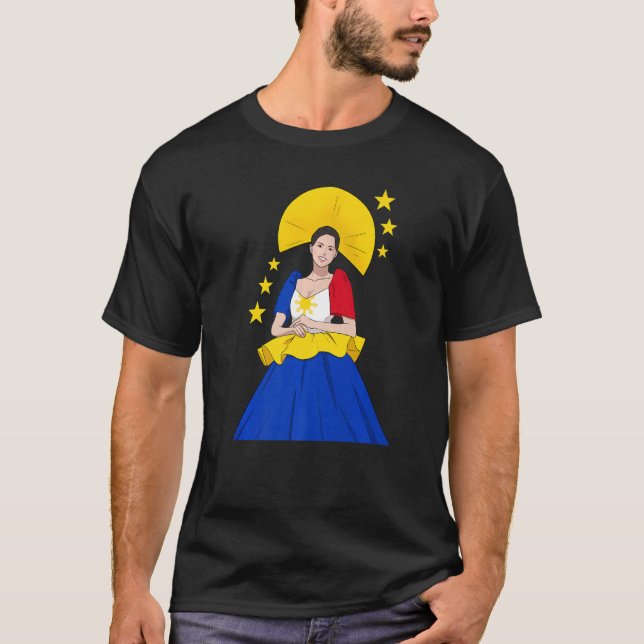 Philippines Pinay Filipina Filipiniana Proud Woman T Shirt (Framsida)