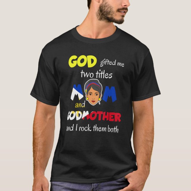 Philippines Pinay Filipina Mom Lola Ninang Godmoth T Shirt (Framsida)
