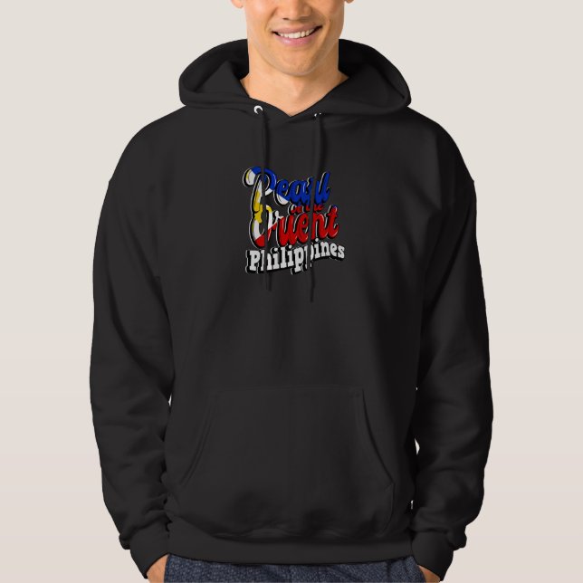 Philippines Pinay Filipino Country Palms Sun Mabuh Hoodie (Framsida)