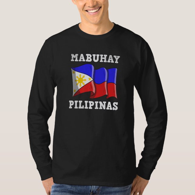 Philippines Pinay Filipino Pride Country Flag Mabu T Shirt (Framsida)