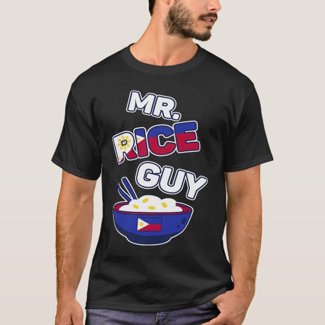 Philippines Rice Guy  Pinay and Pinoy Filipino Ric T Shirt (Framsida)