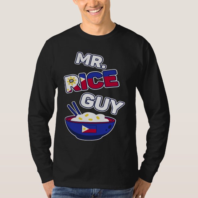Philippines Rice Guy  Pinay and Pinoy Filipino Ric T Shirt (Framsida)