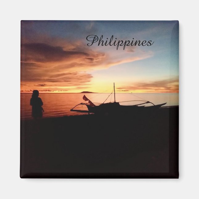 Philippines Sunset by the Sea - Magnet (Framsidan)