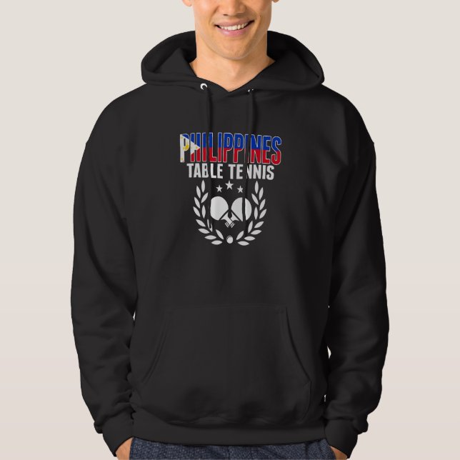Philippines Table Tennis Fans Philippine Ping Pong Hoodie (Framsida)