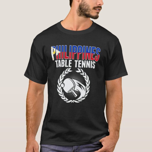 Philippines Table Tennis Fans Philippine Ping Pong T Shirt (Framsida)