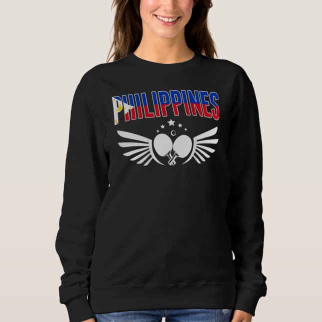 Philippines Table Tennis  Support Philippine Ping  T Shirt (Framsida)