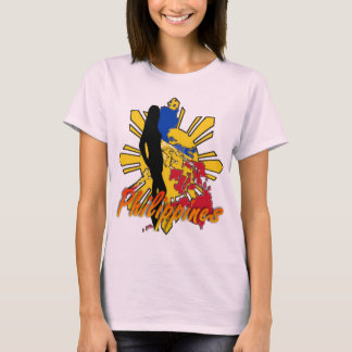 Philippines W/Girl damT-tröja Tee
