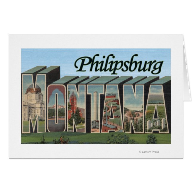 Philipsburg, Montana Hälsningskort (Framsidan Horizontal)