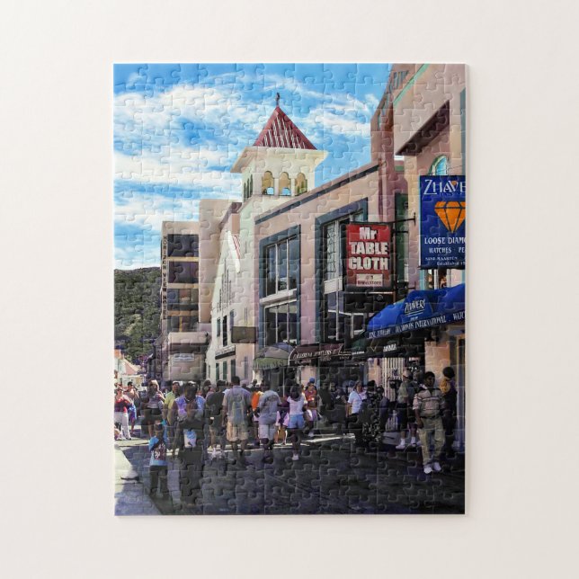 Philipsburg Sint Maarten: Shopping on Front Street Pussel (Vertikal)