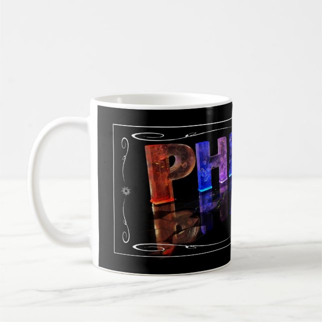 Phillip - den kända Phillipen i 3D tänder Kaffemugg (Vänster)