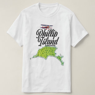 Phillip Island Australia karta T Shirt