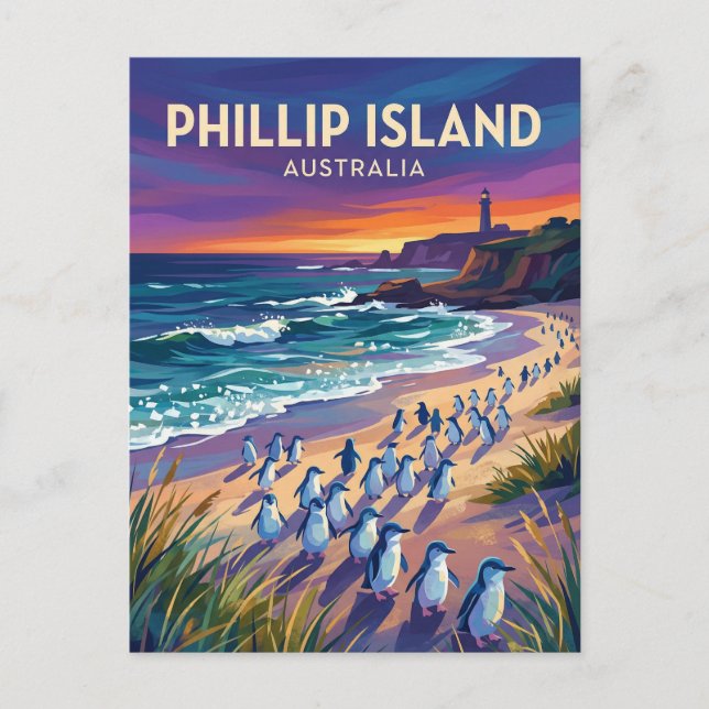 Phillip Island Australia Vykort (Framsida)
