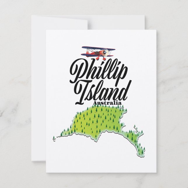 Phillip Island Australien karta (Framsida)