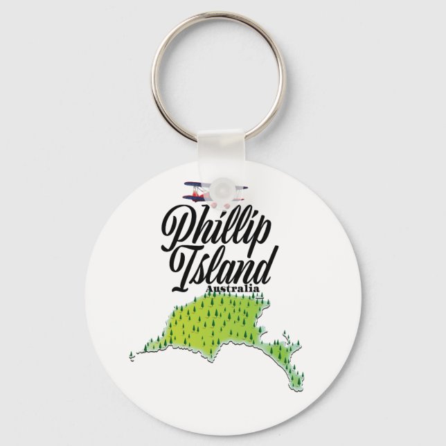 Phillip Island Australien karta Nyckelring (Framsida)