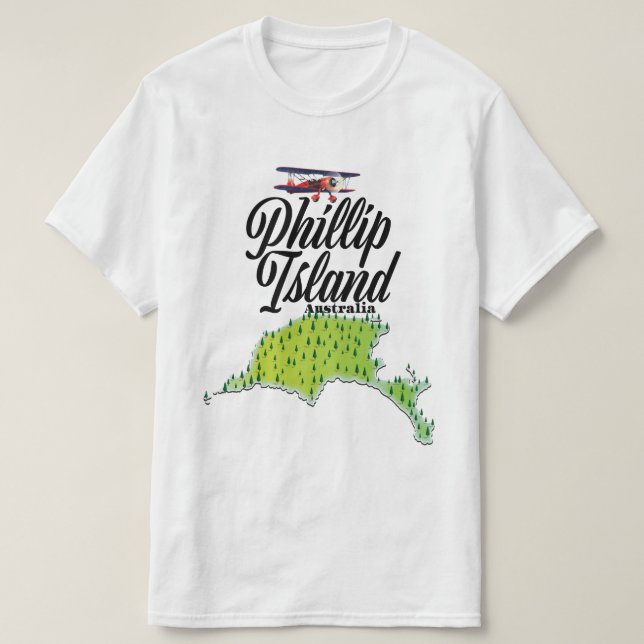 Phillip Island Australien karta T Shirt (Design framsida)