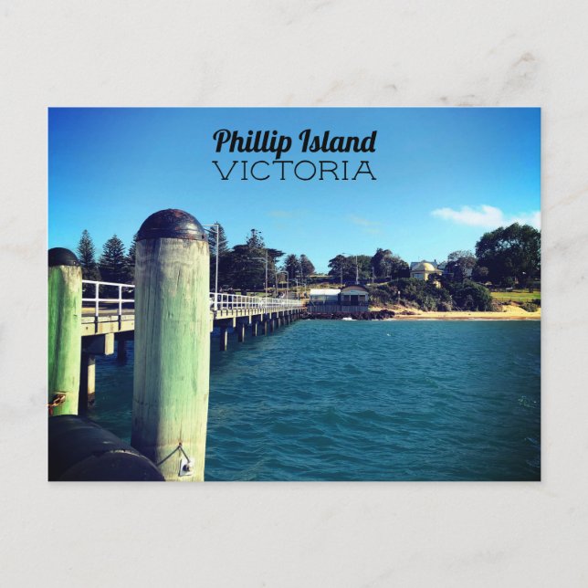 Phillip Island Pier Vykort (Framsida)